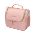 thumbnail image 1 of Large Toiletry Bag Hanging Makeup Bag Travel Makeup Organizer Waterproof Make Up Bag for Women Pink, 1 of 7