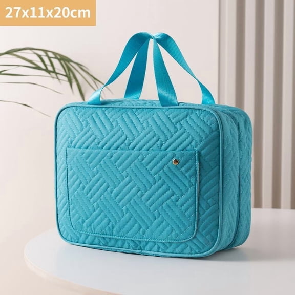 Large Toiletry Bag Travel Bag with Hanging Hook, Water-resistant Makeup Cosmetic Bag Travel Organizer for Accessories, Shampoo, Full Sized Container, Toiletries