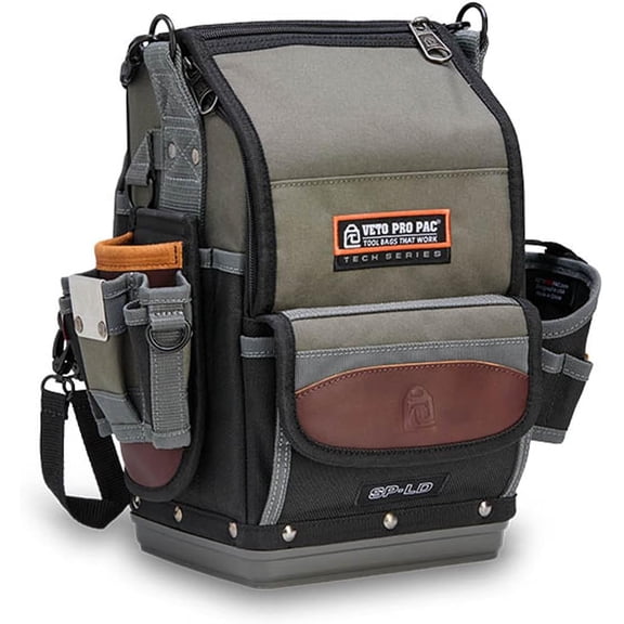 Large Tool Backpack for Electricians, Plumbers, HVAC & Technicians, Heavy Duty Waterproof Tool Bag with 40+ Pockets & Padded Laptop Compartment
