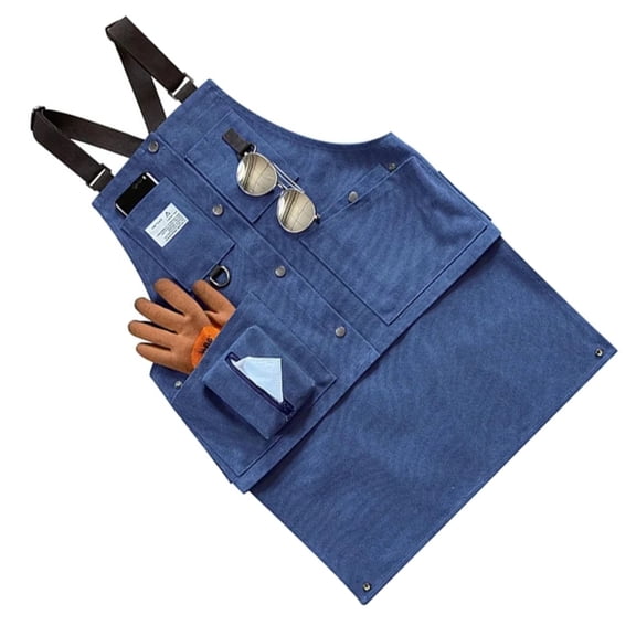 Large Tool Pocket Work Apron For Electricians Woodworkers Tailors Craft Supply