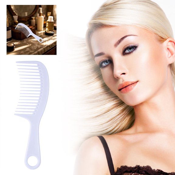 Large Tooth Comb for Long Hair - Wide Teeth, Scalp Massage & Wet/Dry Use - Thickened Comb for Gentle Styling and Hair Care