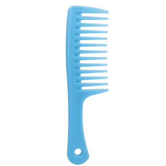 Large Tooth Detangling Comb for Curly, Thick, Afro Textured Hair, Wet and Dry Wide Detangle Shampoo Detangling Comb (blue)