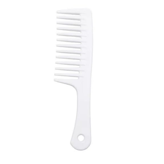 Large Tooth Detangling Comb for Curly, Thick, Afro Textured Hair, Wet and Dry Wide Detangle Shampoo Detangling Comb (white)