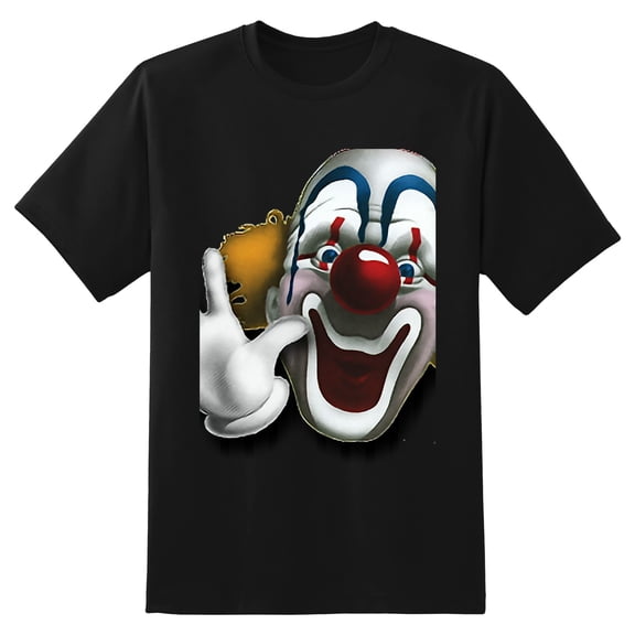 Large Tops For Men GraphicClown (3) Printed Tees Summer Everyday Short-Sleeved T Shirts Black or White XS-5XL