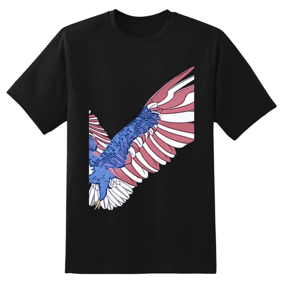 Large Tops For Men GraphicEagle (9) Printed Tees Summer Everyday Short-Sleeved T Shirts Black or White XS-5XL