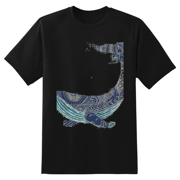 Large Tops For Men GraphicFish (3) Printed Tees Summer Everyday Short-Sleeved T Shirts Black or White XS-5XL