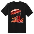thumbnail image 1 of Large Tops For Men GraphicLeaves Printed Tees Summer Everyday Short-Sleeved T Shirts Black or White XS-5XL, 1 of 5