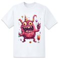 thumbnail image 1 of Large Tops For Men GraphicMonster (1) Printed Tees Summer Everyday Short-Sleeved T Shirts Black or White XS-5XL, 1 of 1