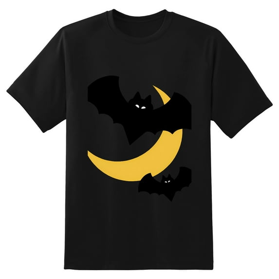 Large Tops For Men GraphicMoon (1) Printed Tees Summer Everyday Short-Sleeved T Shirts Black or White XS-5XL