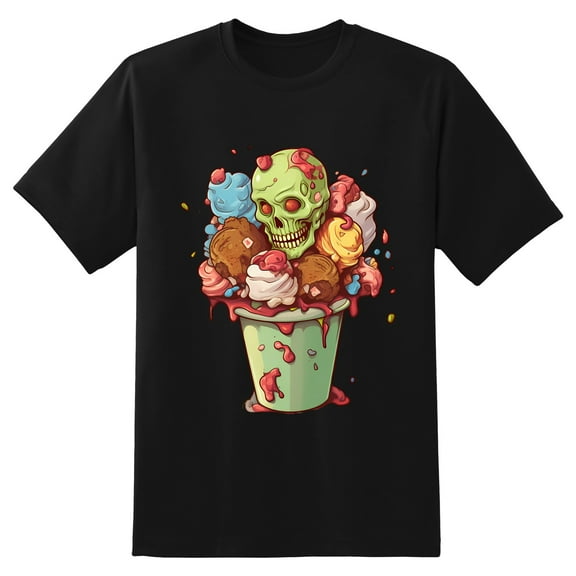 Large Tops For Men GraphicSkull (27) Printed Tees Summer Everyday Short-Sleeved T Shirts Black or White XS-5XL