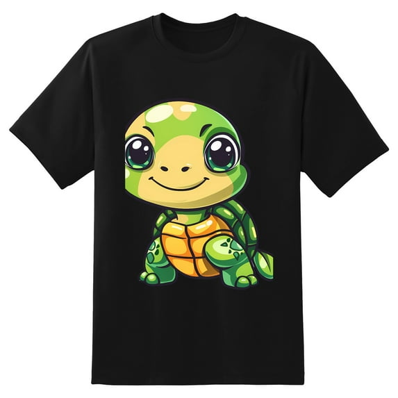 Large Tops For Men GraphicTurtle Printed Tees Summer Everyday Short-Sleeved T Shirts Black or White XS-5XL