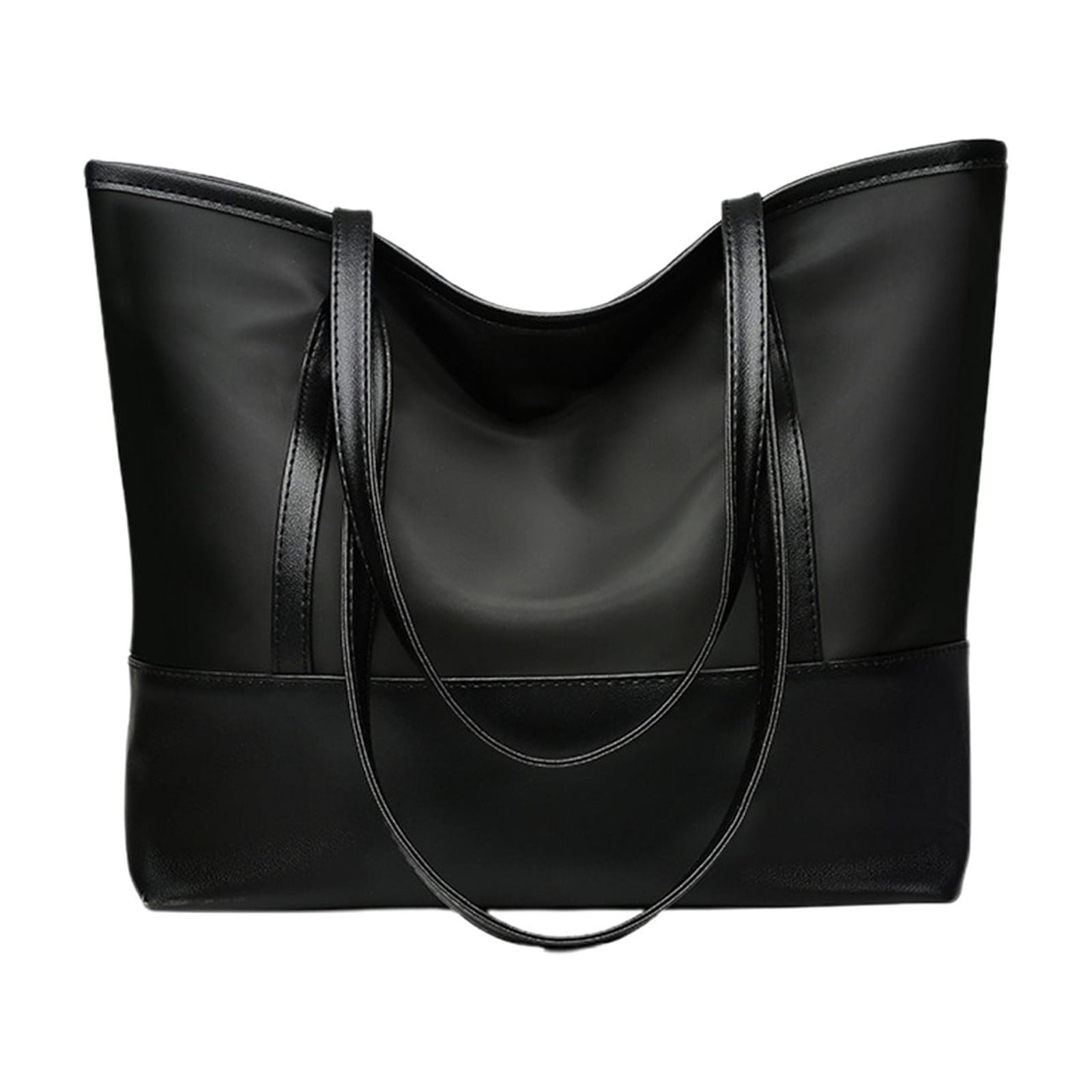 Large Tote Bag Vegan Leather Casual Zipper Work Bag  display picture 3