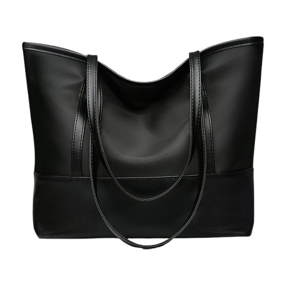 Large Tote Bag Vegan Leather Casual Zipper Work Bag Weekender Hobo for Women Oversize Shoulder Travel Purse