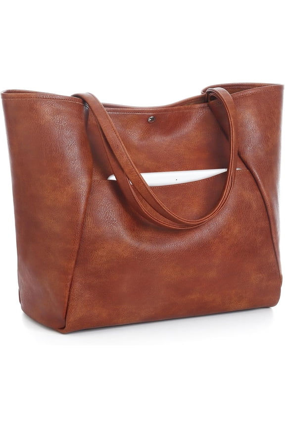 Large Tote Bag for Women Work 25L Travel Vegan Leather Ladies Handbags Weekender Purses