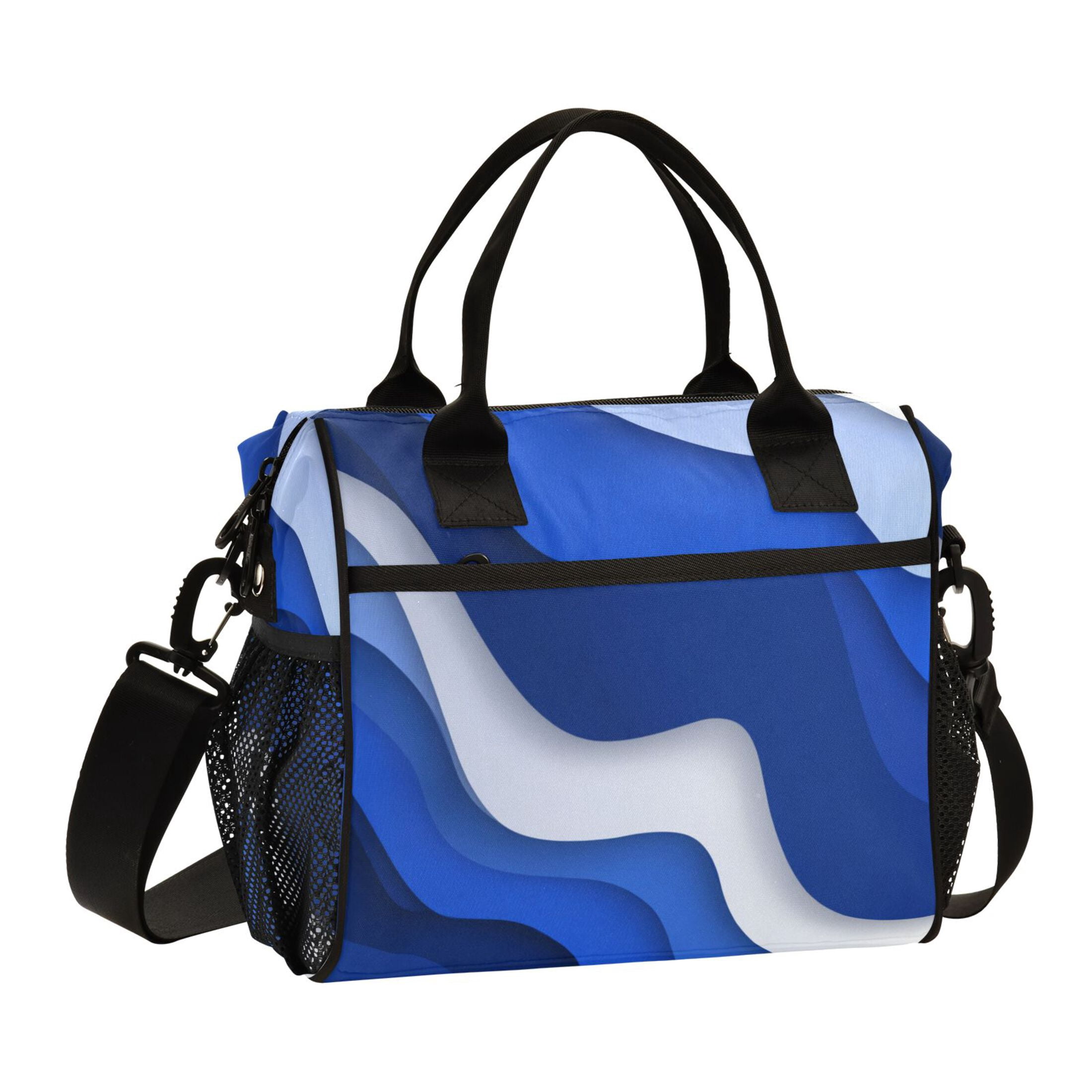 Large Tote Lunch Bag, Multi-Compartment Waterproof Thermal Food Bag for Commute Office & Picnic Outings Navy Blue Color Palette