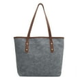 thumbnail image 1 of Large Tote Pouch for Women 26.5 in x 26.5 in x 12.5 in Polyester Shoulder Pouch with Zippered Pockets for Work Travel Shopping, 1 of 4
