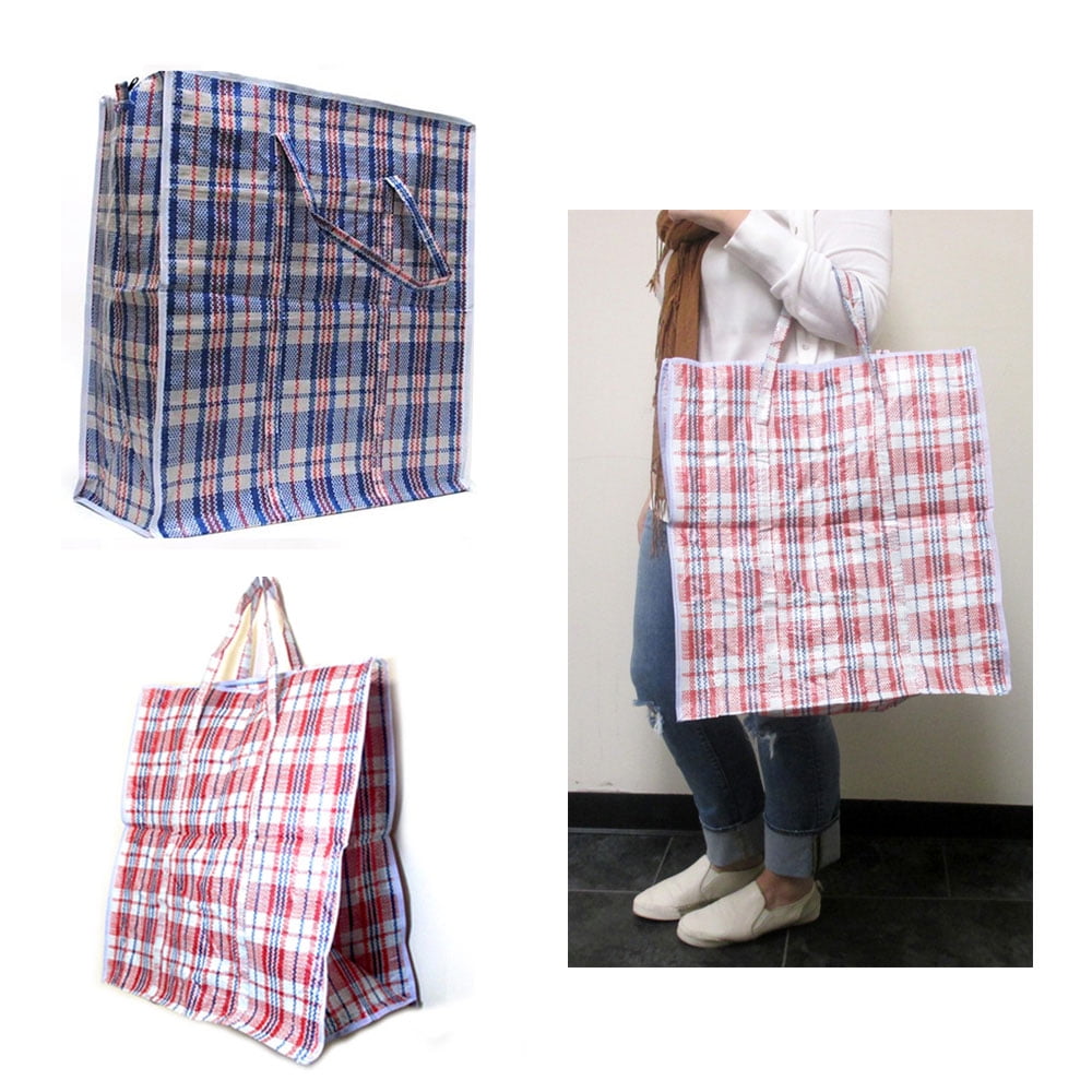 Large Tote Storage Bag Reusable Shopping Groceries Laundry Organizing  Zipper Bag 