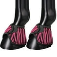thumbnail image 1 of Large Tough 1 No Turn Quick Wrap Extreme Vented Neoprene Horse Bell Boots Zebra, 1 of 2