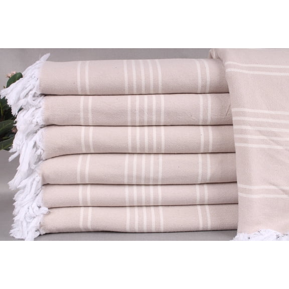 Large Towel, Handwoven Blanket, Beige Blanket, Striped Blanket, 71x95 Inches Wedding Gift Blanket, Pilates Throw, Bulk Order Blanket,