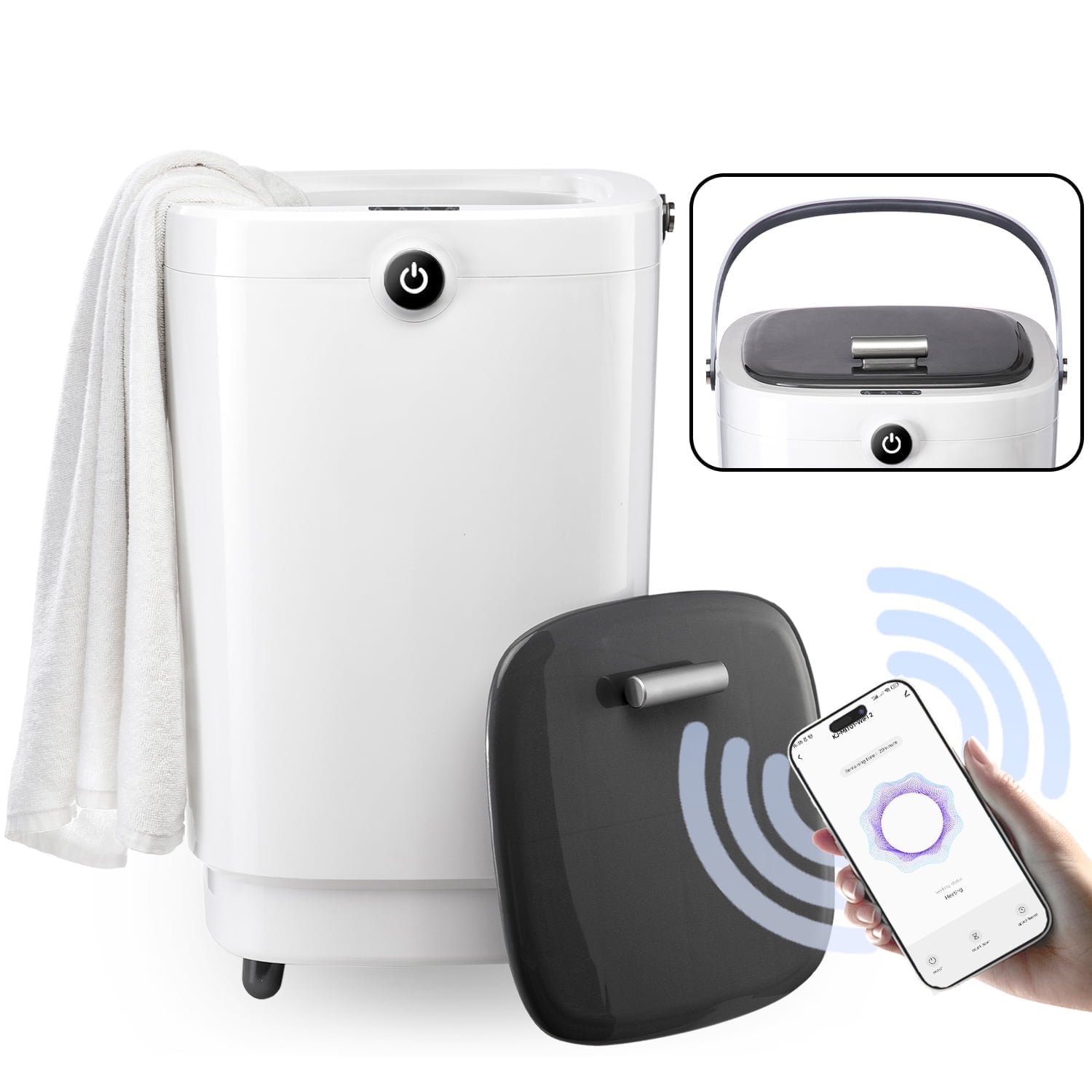 Large Towel Warmer 20L Towel Warmers for Bathroom with WiFi App Control ...