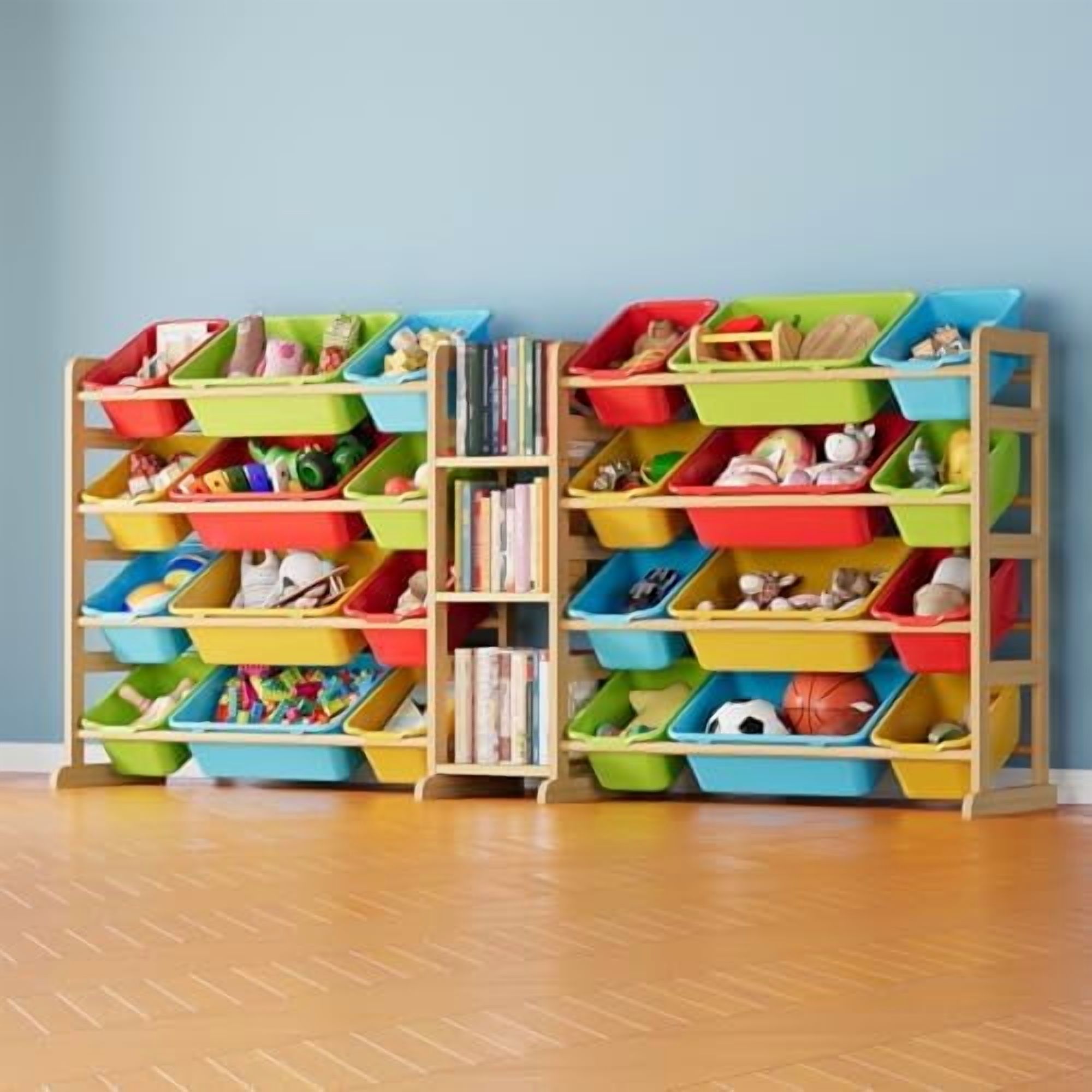 Large Toy Storage Organizer with 24 Bins and 3 Shelves, Toy Organizers ...