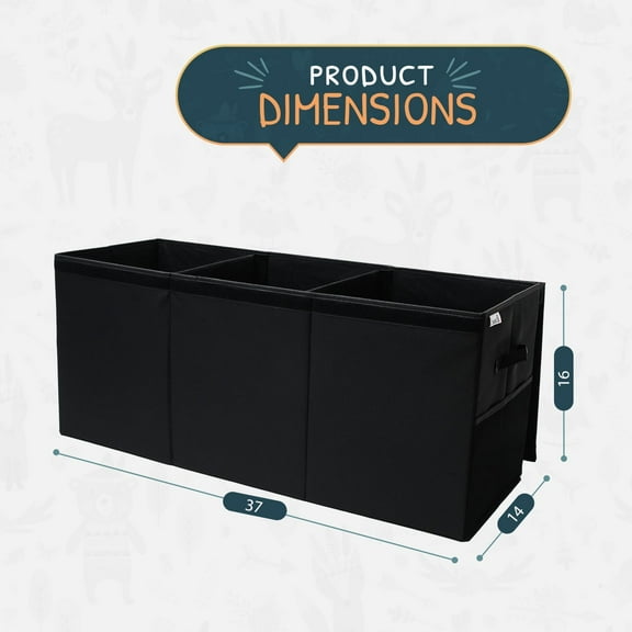 Large Toy Storage Organizer with Lid - Sturdy Collapsible Toy Chest for Kids, Nursery, Bedroom, Playroom