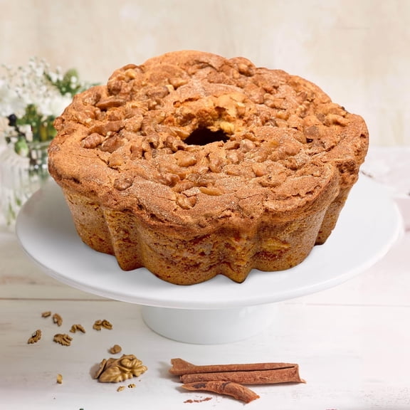 Large Traditional Cinnamon Walnut Coffee Cake - 3.1 lb, Cinnamon Streusel & Chopped Walnuts Toppings