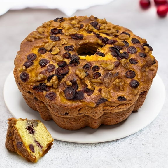 Large Traditional Cranberry Coffee Cake - 3.1 lb |Cinnamon Walnut Coffee Cake with Tangy Cranberries
