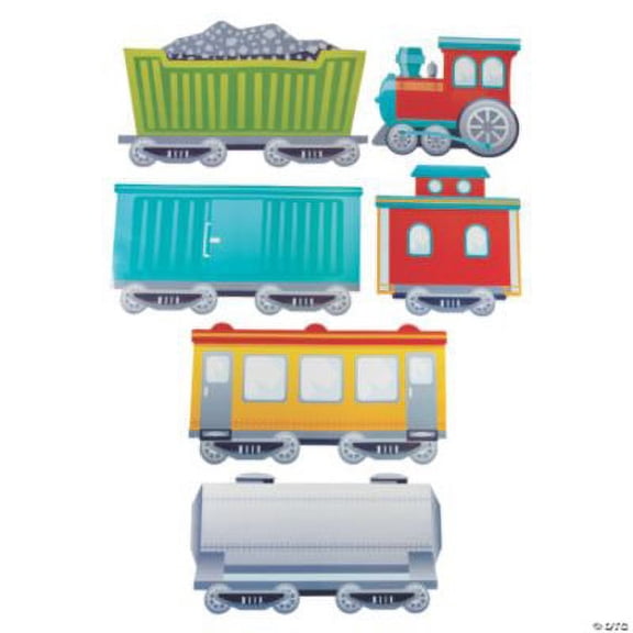 Large Train Cutouts, Birthday, Party Decor, 6 Pieces
