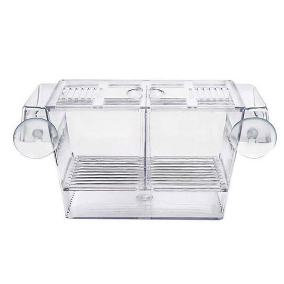 Large Transparent Acrylic Aquarium Hatchery Box 12.5x7x7cm Foldable for Fish Breeding and Fry Isolation