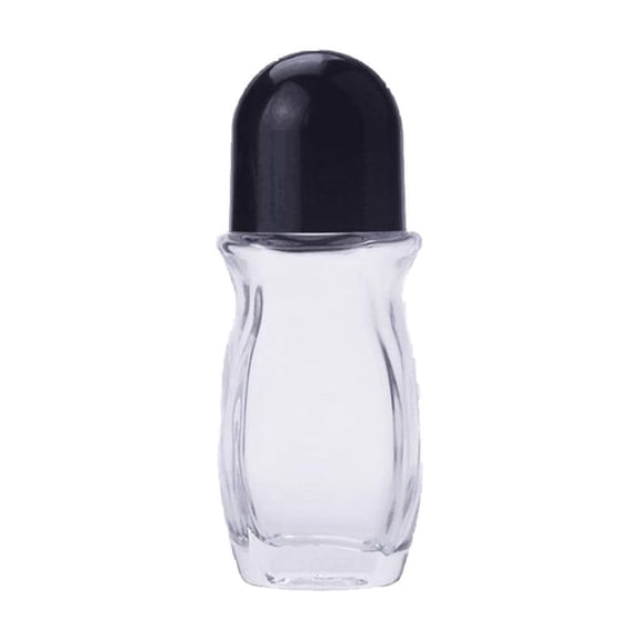 Large Transparent Glass Roller Bottle – Smooth Roller, Leak-Proof, for Massage Oils/Aromatherapy/Liquor, Easy to Clean