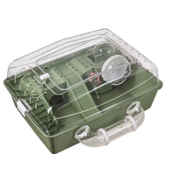 Large Transparent Hamster Cage with Accessories for Golden Bear