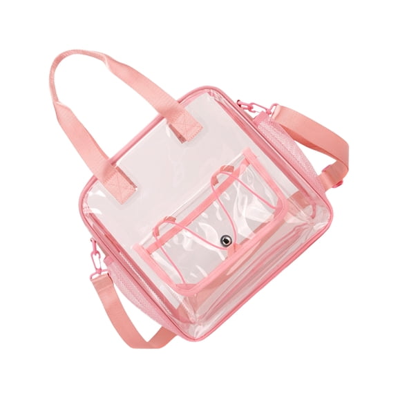 Large Transparent PVC Carry Bag For Pool Gear Gym Essential And Short Trip Ergonomic Handle And Shoulder Strap
