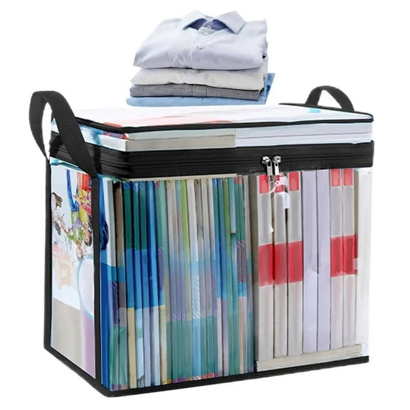 Large Transparent Travel Storage Bag Waterproof Transparent Storage Bag with Handle, Zip Storage Bag for Organization A