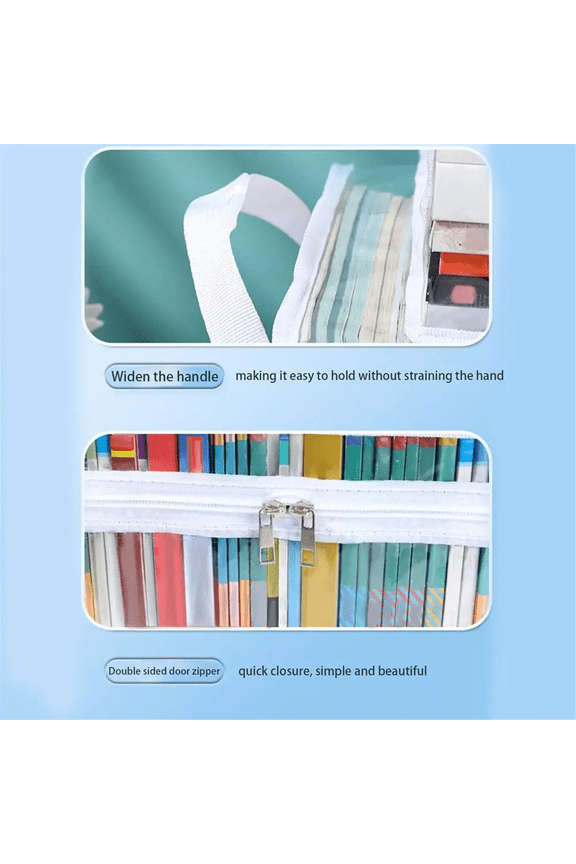 Large Transparent Travel Storage Bag Waterproof with Handle, Zip for Organization C