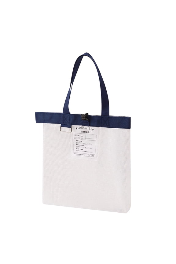 Large Transparent Waterproof Tote Bag, 20L Capacity, Clear Mesh Storage Organizer with TPU Window, Reinforced Handles & Zipper, Foldable for Dorm, Locker, Gym, or Travel Use