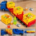 thumbnail image 1 of Large Transport Truck Model, Detachable Cargo Container, Children's Toy, Alloy Semi Truck, Vegetable Fruit And Beverage Transport Vehicle Trailer Toys for Boys, 1 of 5