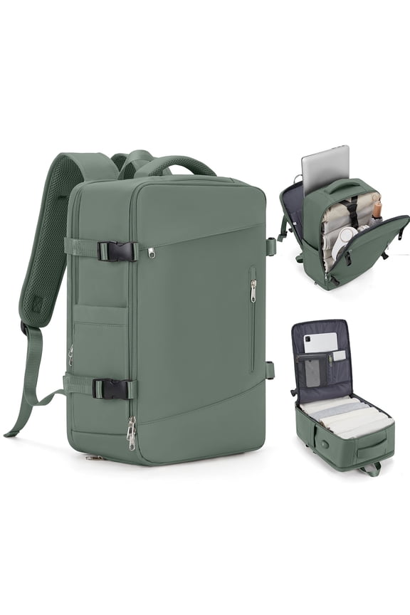 Large Travel Backpack for Adults, Carry on Backpack for Women Flight Approved Personal Item Backpack for Airlines, Business College Laptop Backpack for Men Waterproof Luggage Casual Daypack