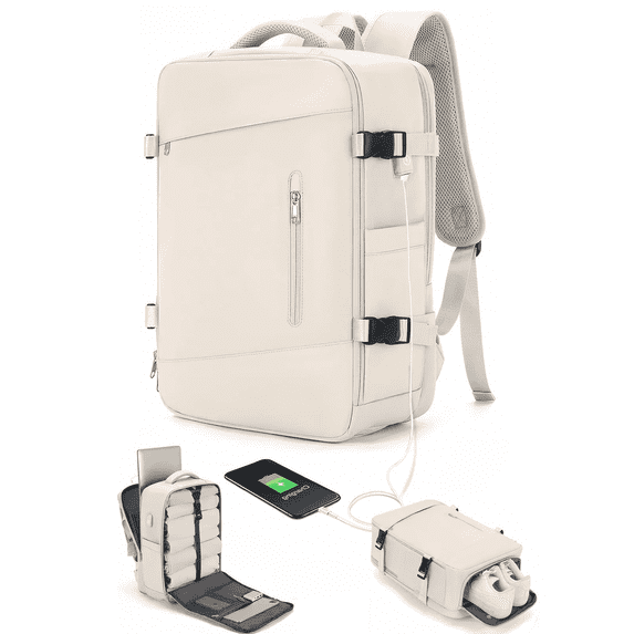 Large Travel Backpack for Women Men, Carry on Flight Approved Personal Item Backpack for Airlines Business College, Adults Waterproof Laptop Luggage Casual Daypack