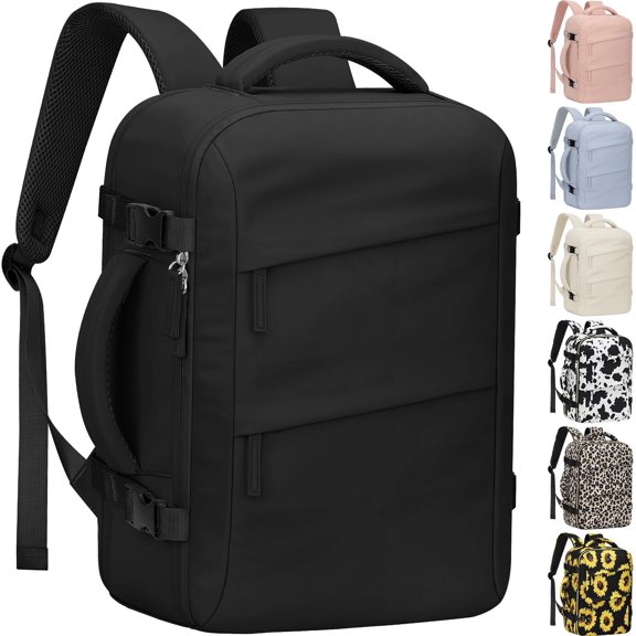 Large Travel Backpack Personal Item Size for Women Men TSA Approved  17 Inch Laptop Backpack College Business Work Weekender Hiking Travel Essentials Backpack Black