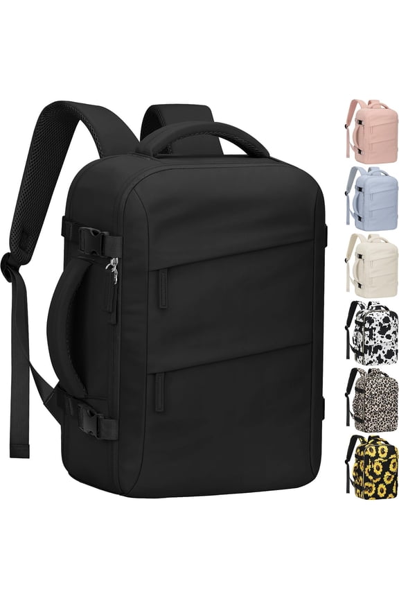 Large Travel Backpack Personal Item Size for Women Men TSA Approved  17 Inch Laptop Backpack College Business Work Weekender Hiking Travel Essentials Backpack Black