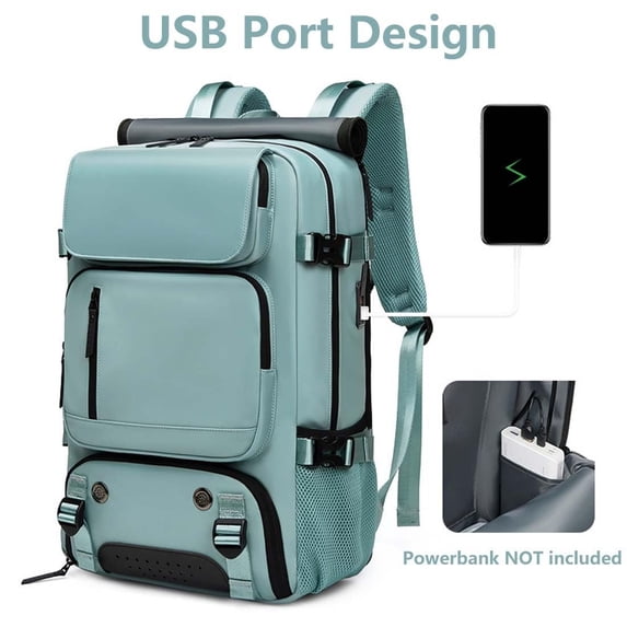 Large Travel Backpack Water Resistant Laptop Backpack Fits 15.6 Inch Computer with Shoe Compartment Airline Carry On Approved for Business,Outdoor Camping,Hiking,Commuting