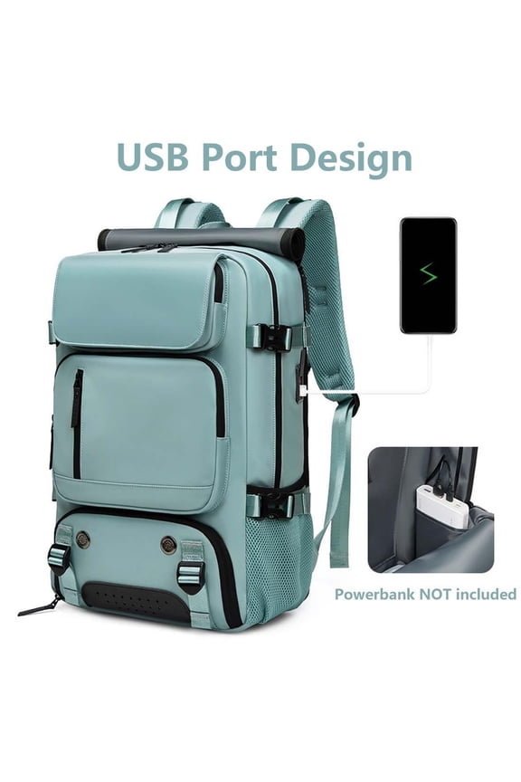 Large Travel Backpack Water Resistant Laptop Backpack Fits 15.6 Inch Computer with Shoe Compartment Airline Carry On Approved for Business,Outdoor Camping,Hiking,Commuting