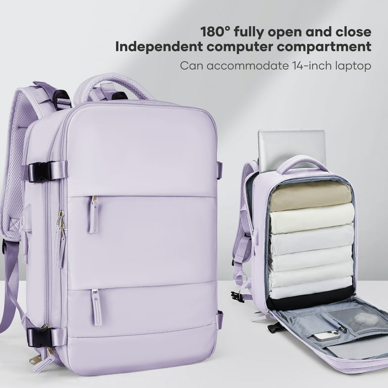 Designer Purple Backpack Rucksack External USB Charger Computer