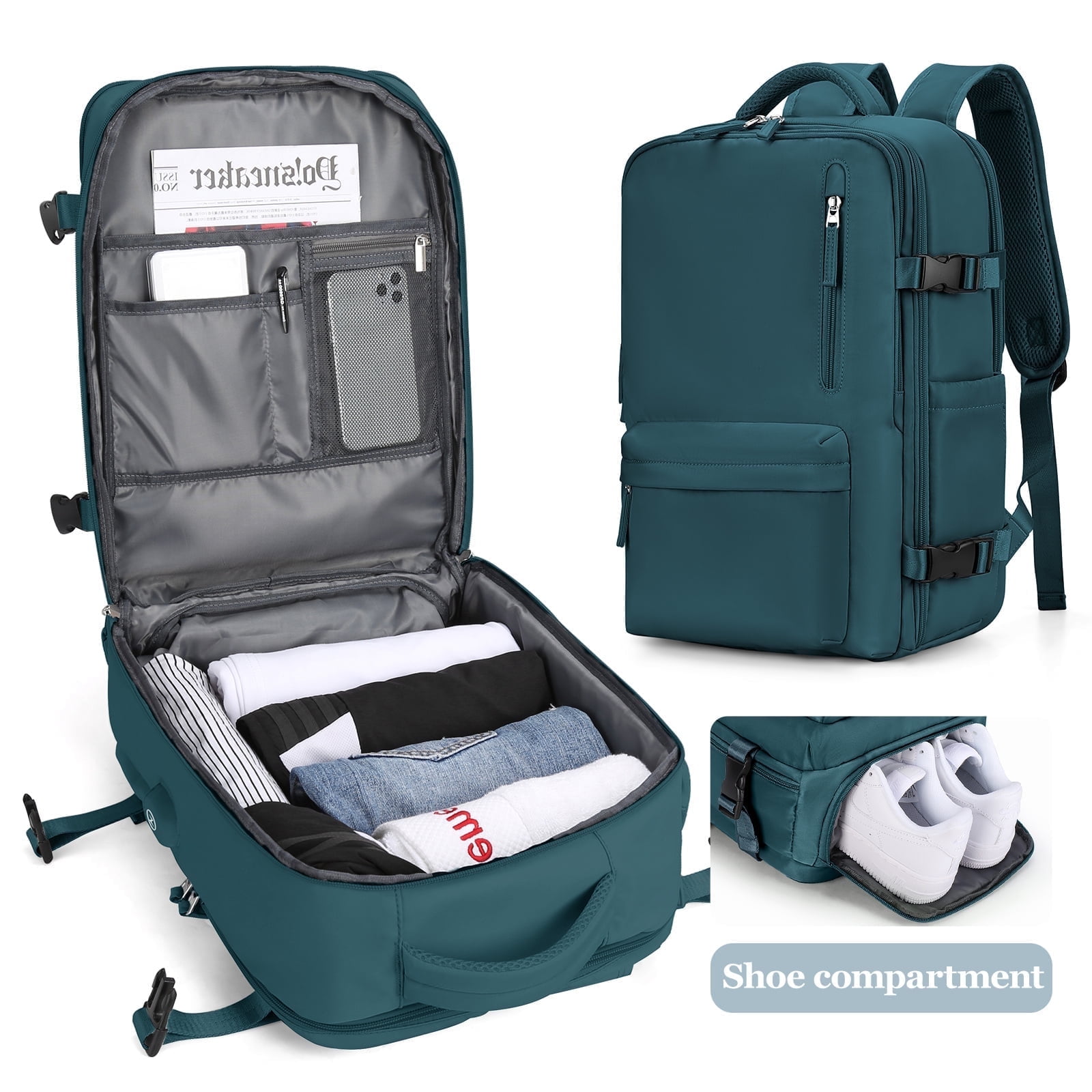 Backpack with shoe and laptop compartment hotsell