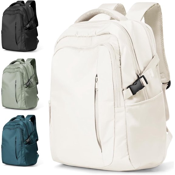 Large Travel Backpack for Women Men Mochila Airline Approved Carry Personal Item Backpack Bag Frontier Airlines Personal Item Travel Bag Flight Approved Luggage Backpack - White