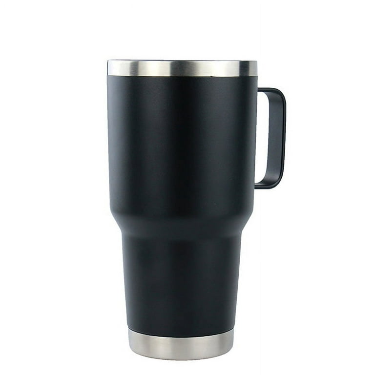 Coffee Mug With Sliding Lid and Handle Stainless Steel Travel Mug