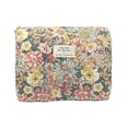 thumbnail image 1 of Large Travel Cosmetic Bag Quilted Makeup Organizer Cute Flower Wash Bag for Women and Girls, 1 of 4