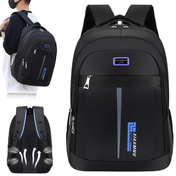 Large Travel Laptop Backpack for Men Women Business College Computer Work Bag Black