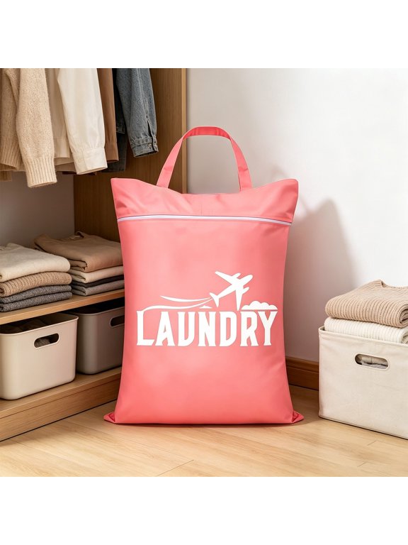 Large Travel Laundry Bags - Washable Waterproof Wet Dry Bags for Dirty Clothes, Swimsuits, Workout & Gym Clothes